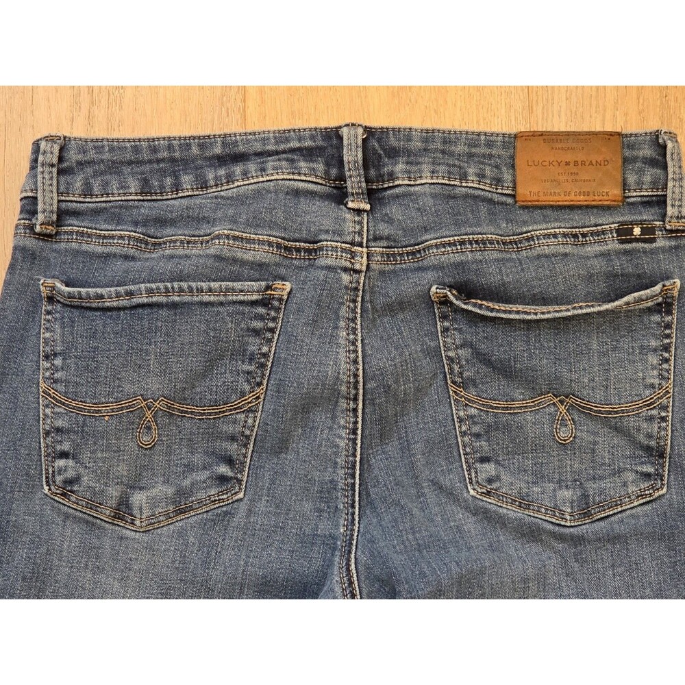 Lucky Brand Lolita Crop Jeans Women 8 29 Blue Mid Rise Skinny Stretch Denim - Picture 4 of 9